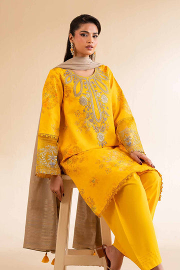 Nishat Linen 3 Piece - Digital Printed Jacquard Embroidered Suit - 42501300 Online Shopping